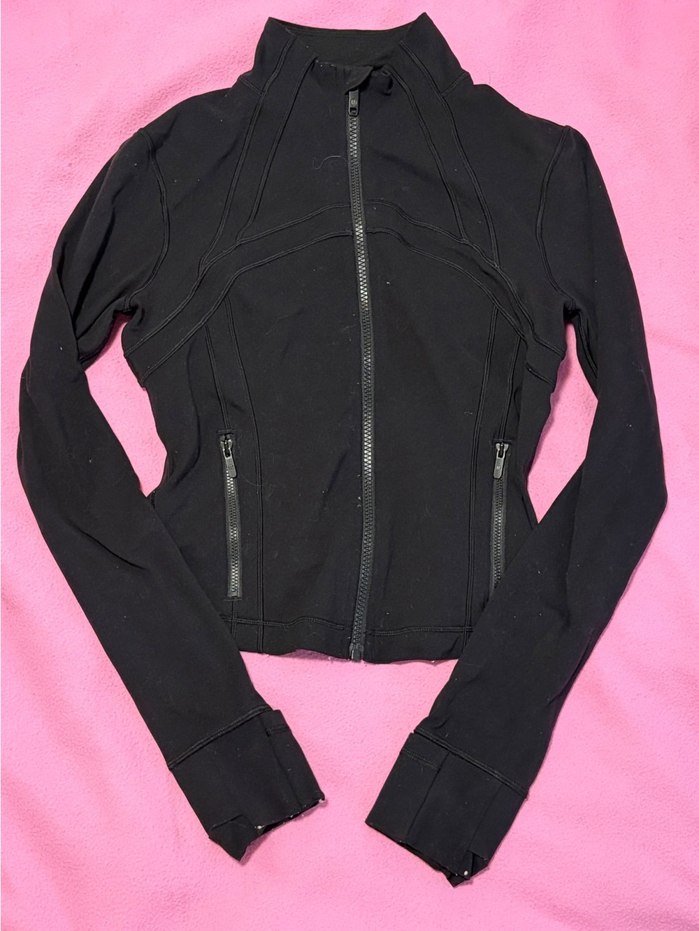 lululemon athletica Black Zip-Up Bomber Jacket